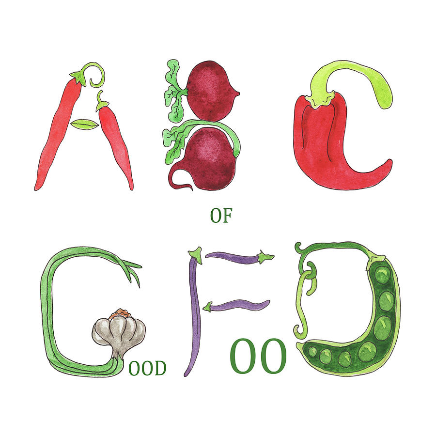 ABC Of Good Food Painting by Irina Sztukowski
