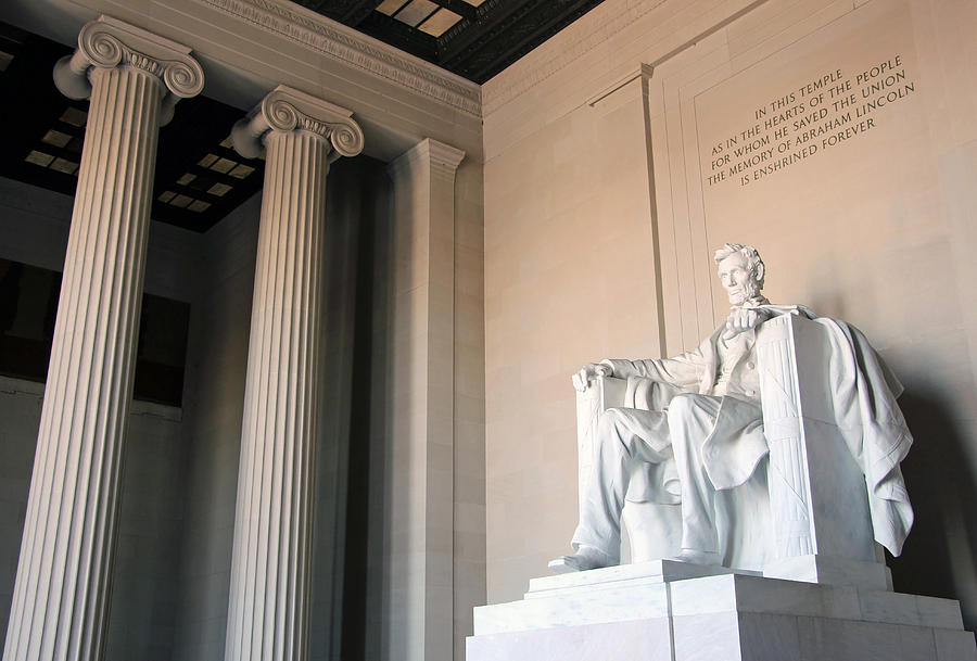 Abe Seated Inside The Lincoln Memorial Photograph by Cora Wandel