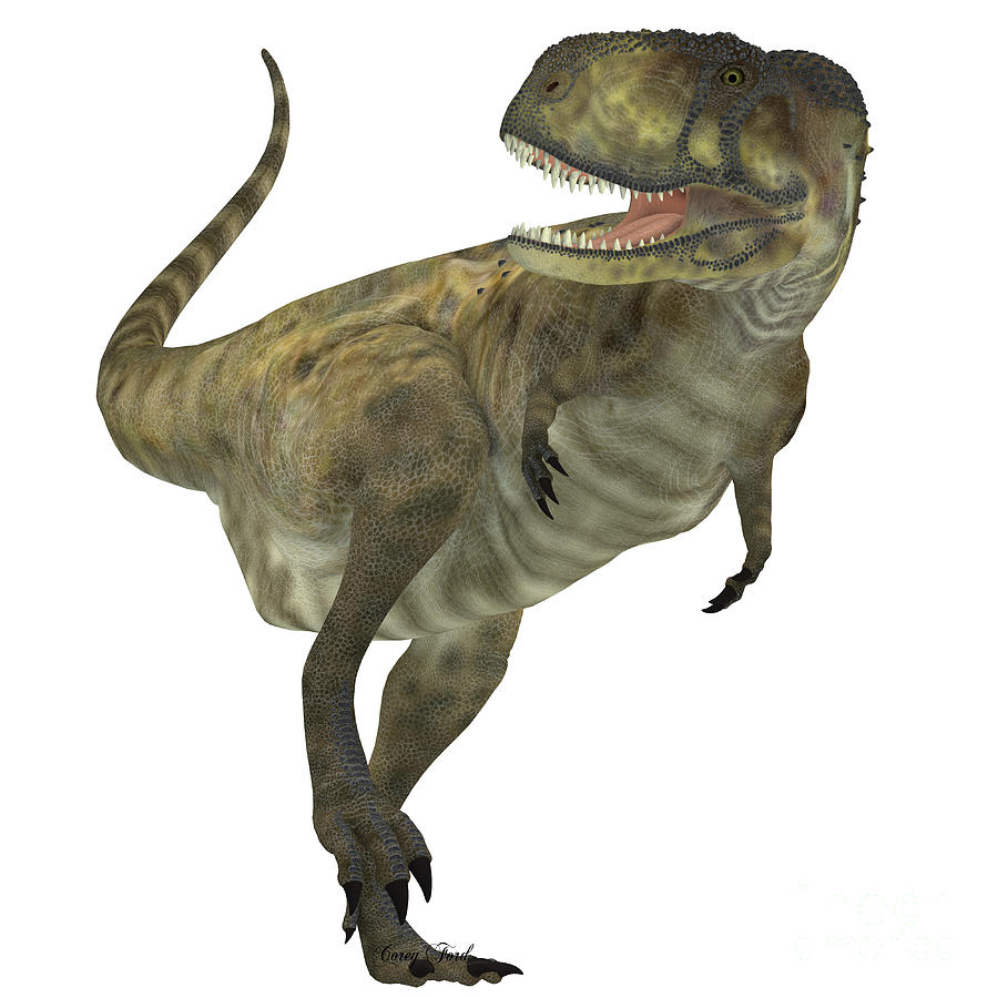Abelisaurus Predator Painting by Corey Ford