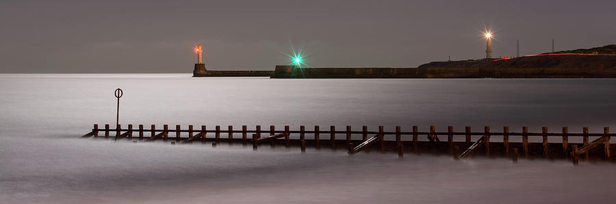 Aberdeen Beach at Night _ Pano Photograph by Veli Bariskan