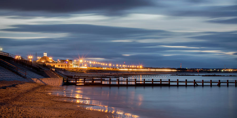 Aberdeen Beach at Night - Pano Photograph by Veli Bariskan