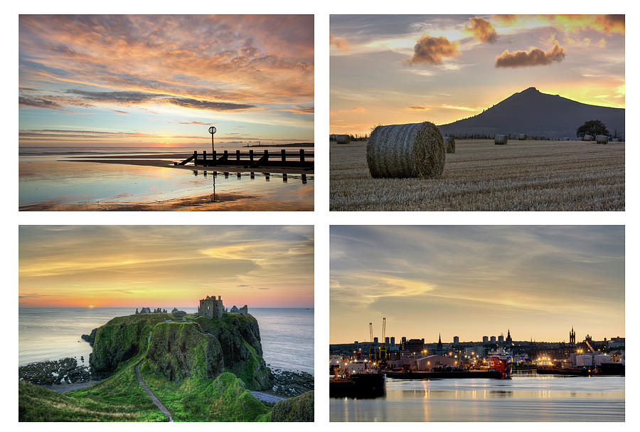 Sunset Photograph - Aberdeen Collage by Veli Bariskan