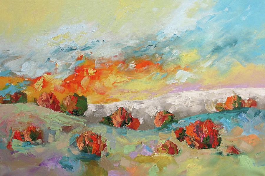 Ablaze Painting by Linda Monfort