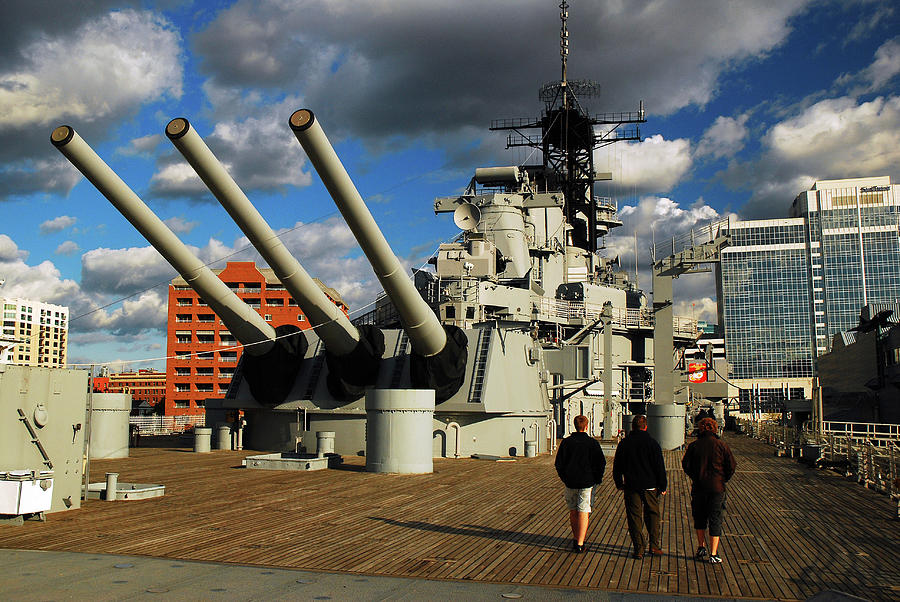 Aboard the USS Wisconsin Photograph by James Kirkikis
