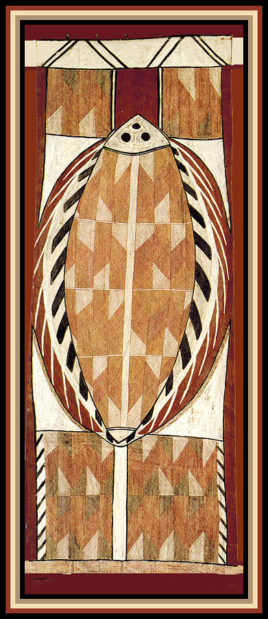 Aboriginal Bark Painting  Digital Art by Vagabond Folk Art - Virginia Vivier