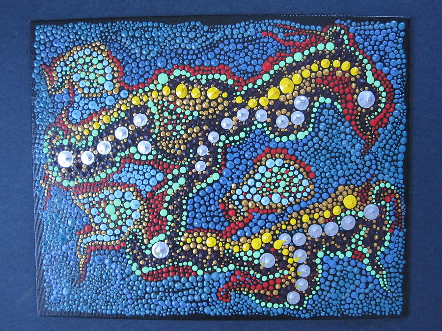 Dreams Painting - Aboriginal Dreams of Dragon I by Marc Sevigny
