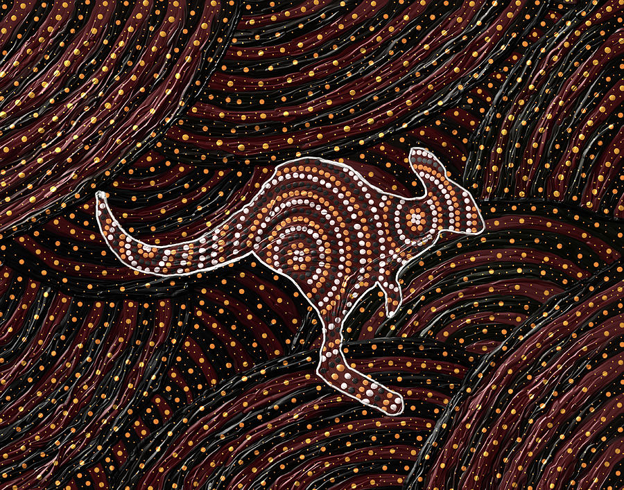 aboriginal-kangaroo-dot-painting-digital-art-by-diane-picard