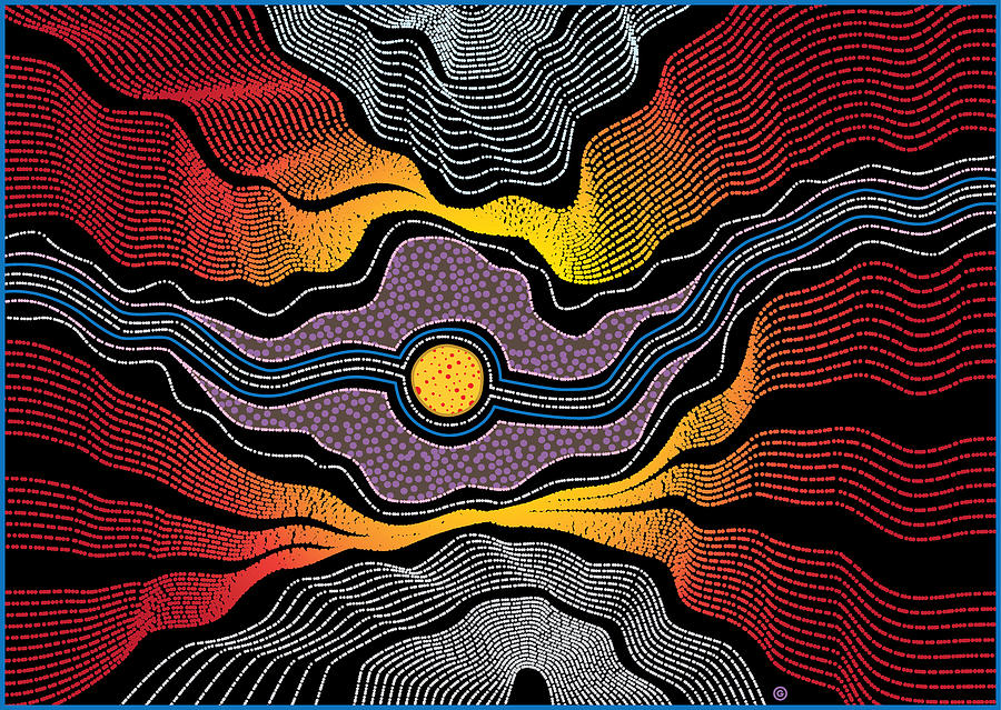 Landscape Painting - Aboriginal Landscape by Gary Grayson