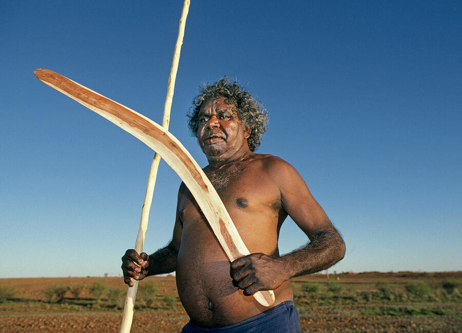 Aboriginal Man in the Outback Photograph by Buddy Mays