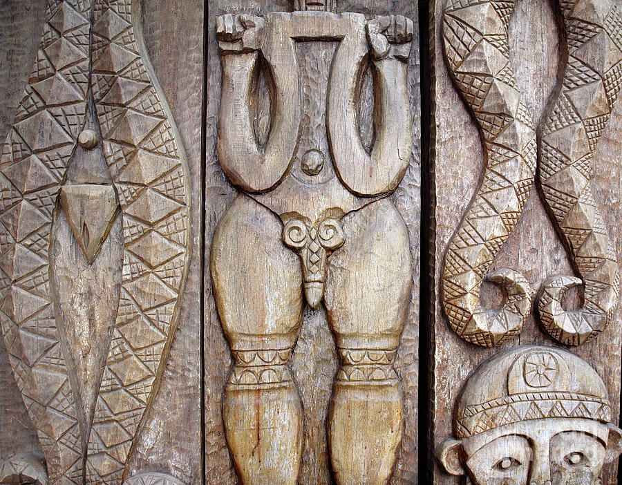 Aboriginal Wood Carvings Photograph by Yali Shi