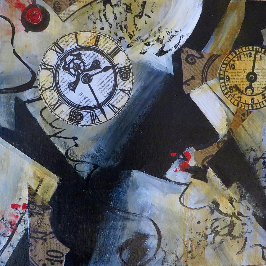 About Time #3 Painting by Myra Evans
