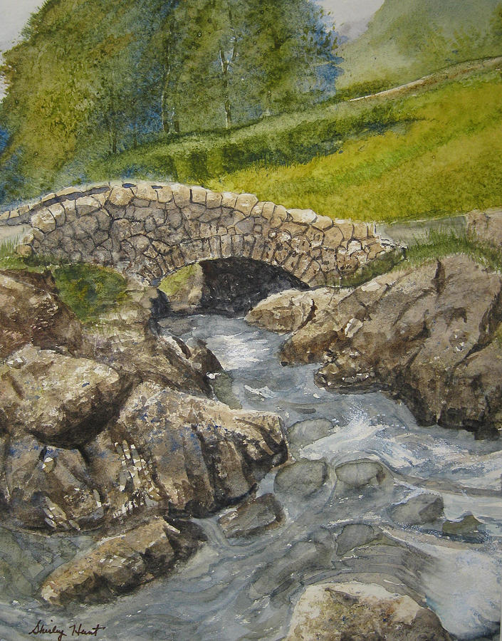 Above Ashness Bridge Painting by Shirley Braithwaite Hunt
