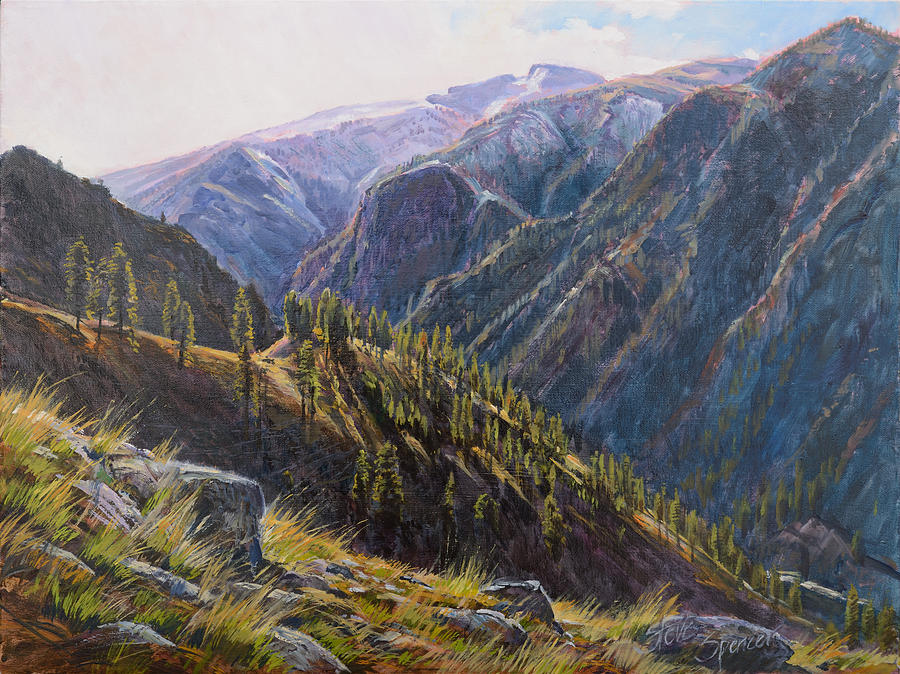 Above Cottonwood Creek Painting by Steve Spencer