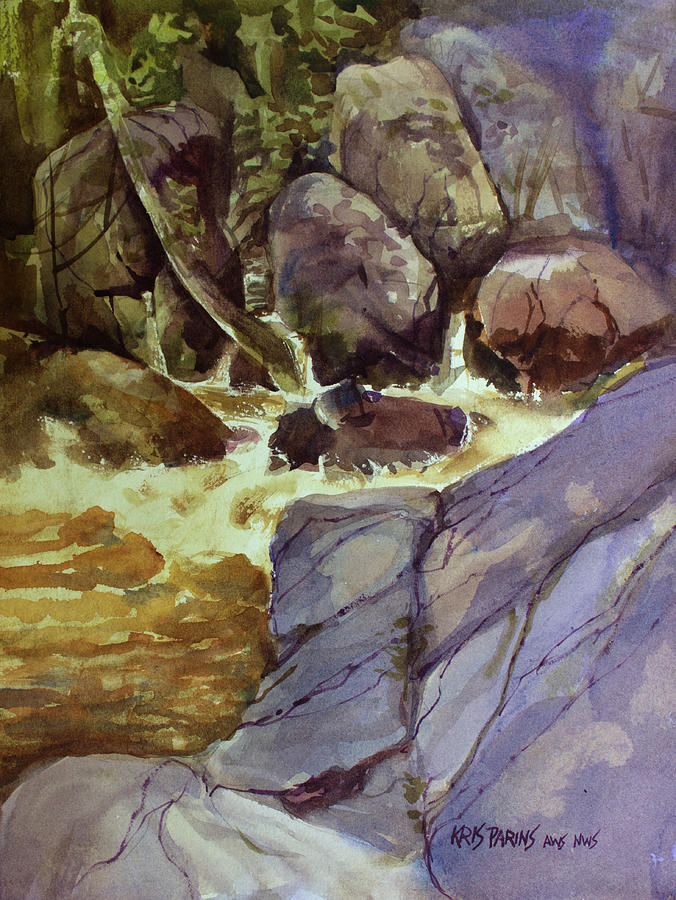 Above Daves Falls Painting by Kris Parins