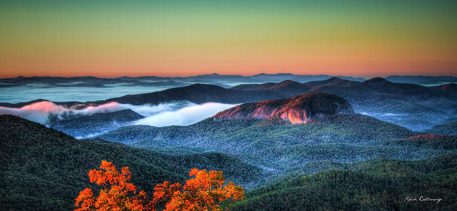Above The Clouds Looking Glass Rock Sunrise Blue Ridge Parkway Photograph by Reid Callaway