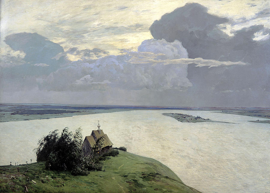Above the Eternal Tranquility Painting by Isaac Levitan
