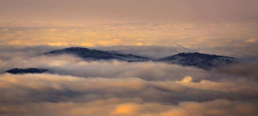 Clouds Photograph - Above The Morning Clouds by Ken Barrett
