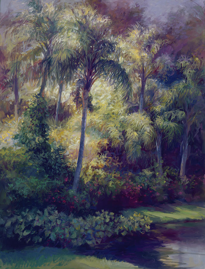 Landscape Painting - Above the Palms by Laurie Snow Hein