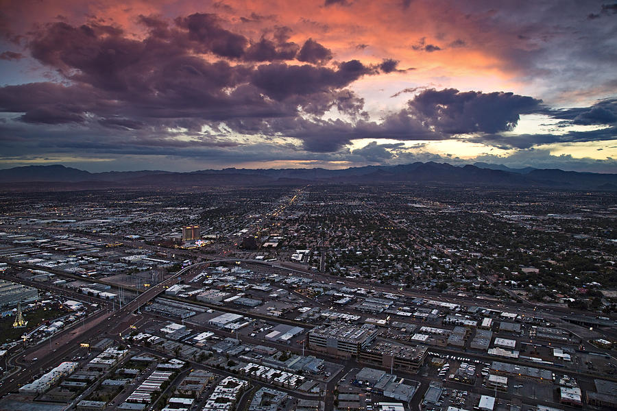 Las Vegas Photograph - Above Vegas V by Ricky Barnard