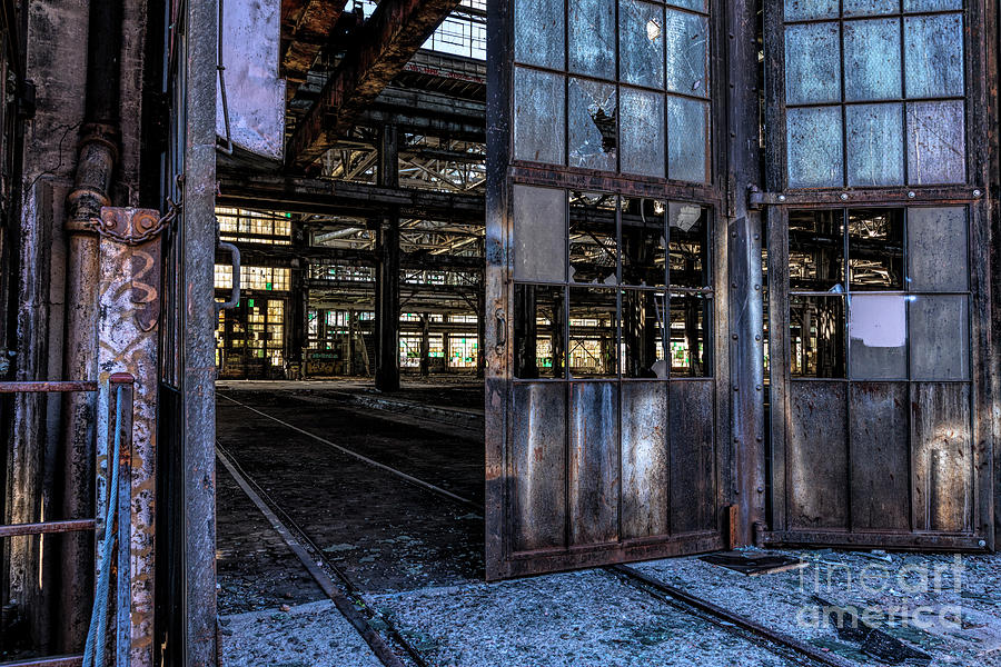 ABQ Rail Yard Doors Photograph by Randy Waln