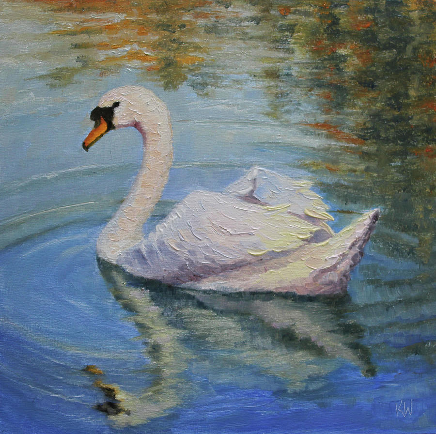 ABQ Swan Painting by Katy Widger