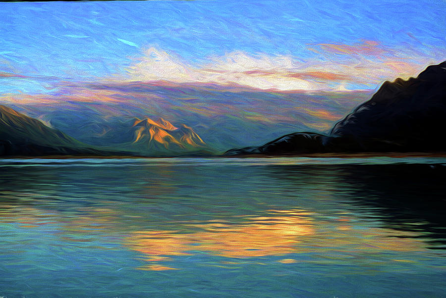 Abraham Lake At Sunset - 2 Photograph by Len Moser - Fine Art America