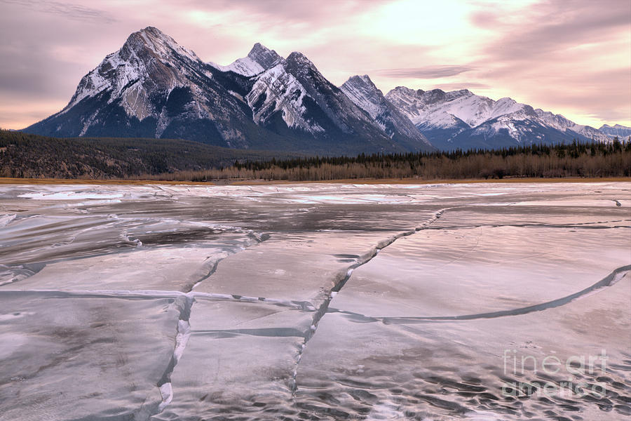 Winter Photograph - Abraham Lake Ice Sheets by Adam Jewell