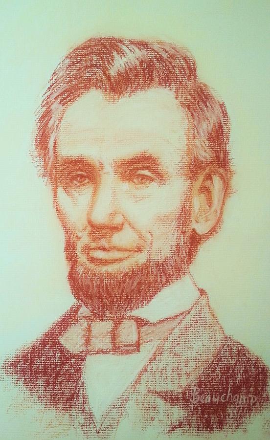 Abraham Lincoln -  A Noble Face Pastel by Nancy Beauchamp