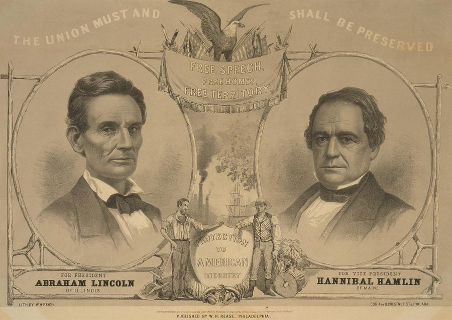 Abraham Lincoln And Hannibal Hamlin by Everett