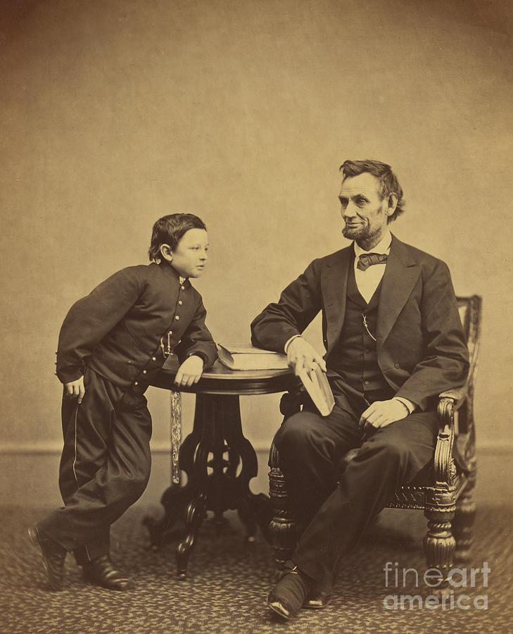 Abraham Lincoln and his son Thomas Photograph by Alexander Gardner