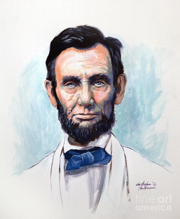 Abraham Lincoln  Painting by Christopher Shellhammer