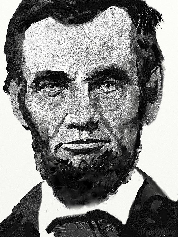 Abraham Lincoln Digital Art by Chris Houweling | Pixels