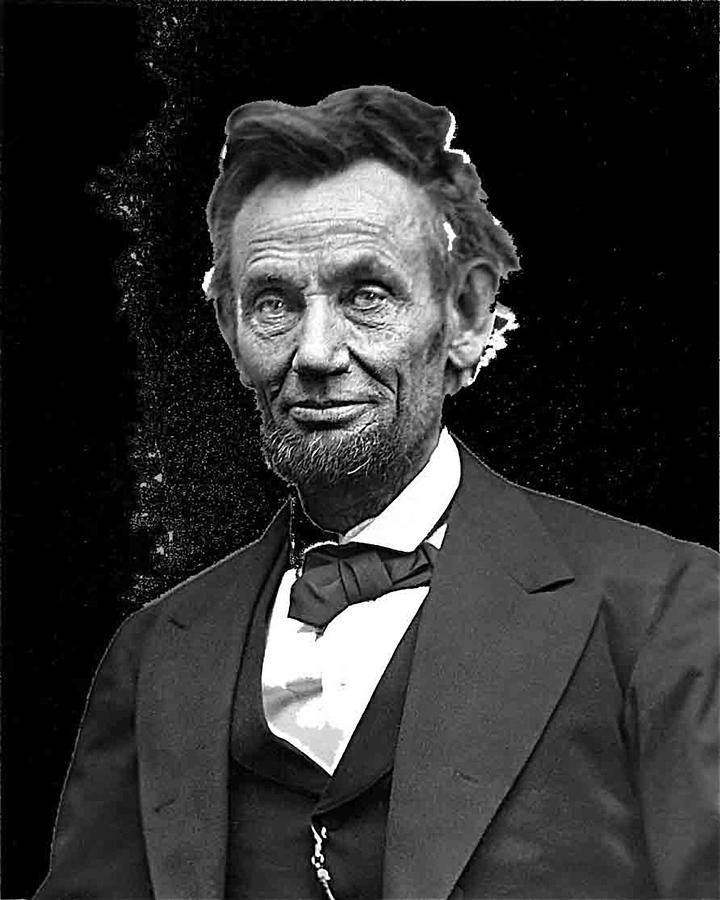 Abraham Lincoln cropped Alexander Gardner photo 1865-2015 Photograph by David Lee Guss