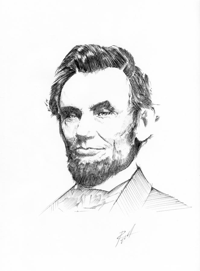 Abraham Lincoln Drawing by Gerald Piggott Fine Art America