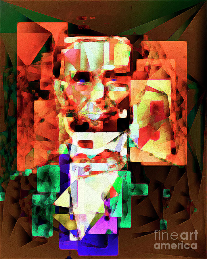 Abraham Lincoln in Abstract Cubism 20170327 Photograph by Wingsdomain Art and Photography