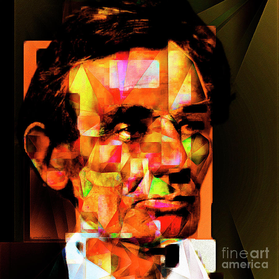Abraham Lincoln Photograph - Abraham Lincoln in Abstract Cubism 20170402 square by Wingsdomain Art and Photography