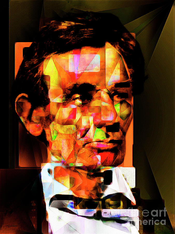 Abraham Lincoln in Abstract Cubism 20170402 Photograph by Wingsdomain Art and Photography