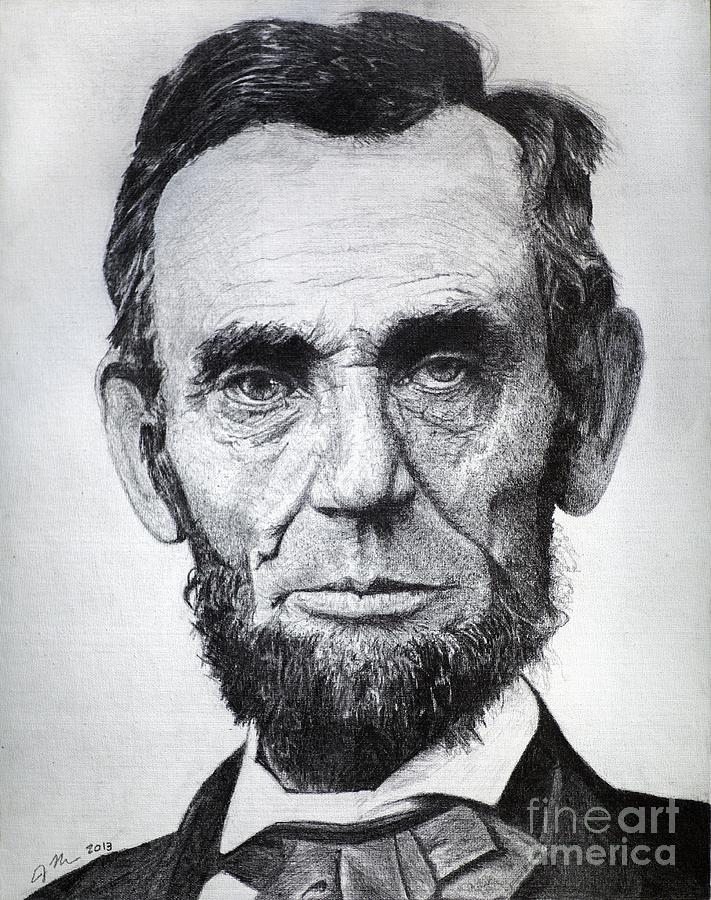 Abraham Lincoln Drawing by Jeff Ridlen Fine Art America
