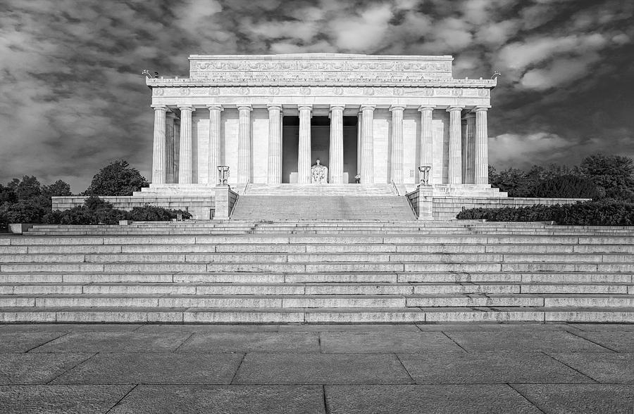 Abraham Lincoln Memorial BW Photograph by Susan Candelario