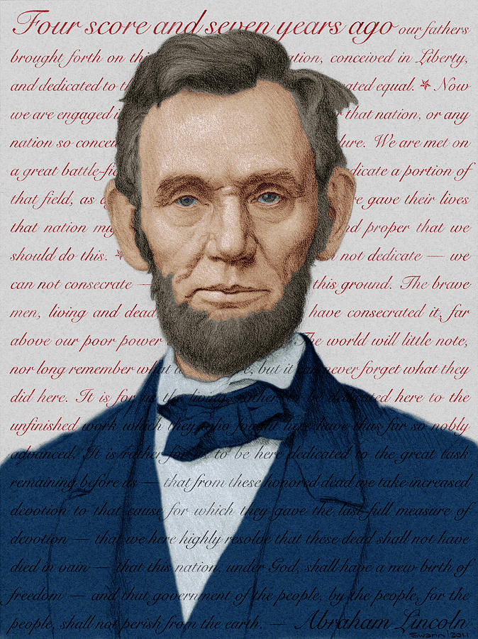 Abraham Lincoln - Patriotic Palette Digital Art by Swann Smith