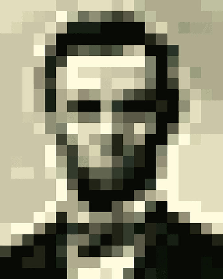 Abraham Lincoln Pixelface Digital Art by Pixel Face