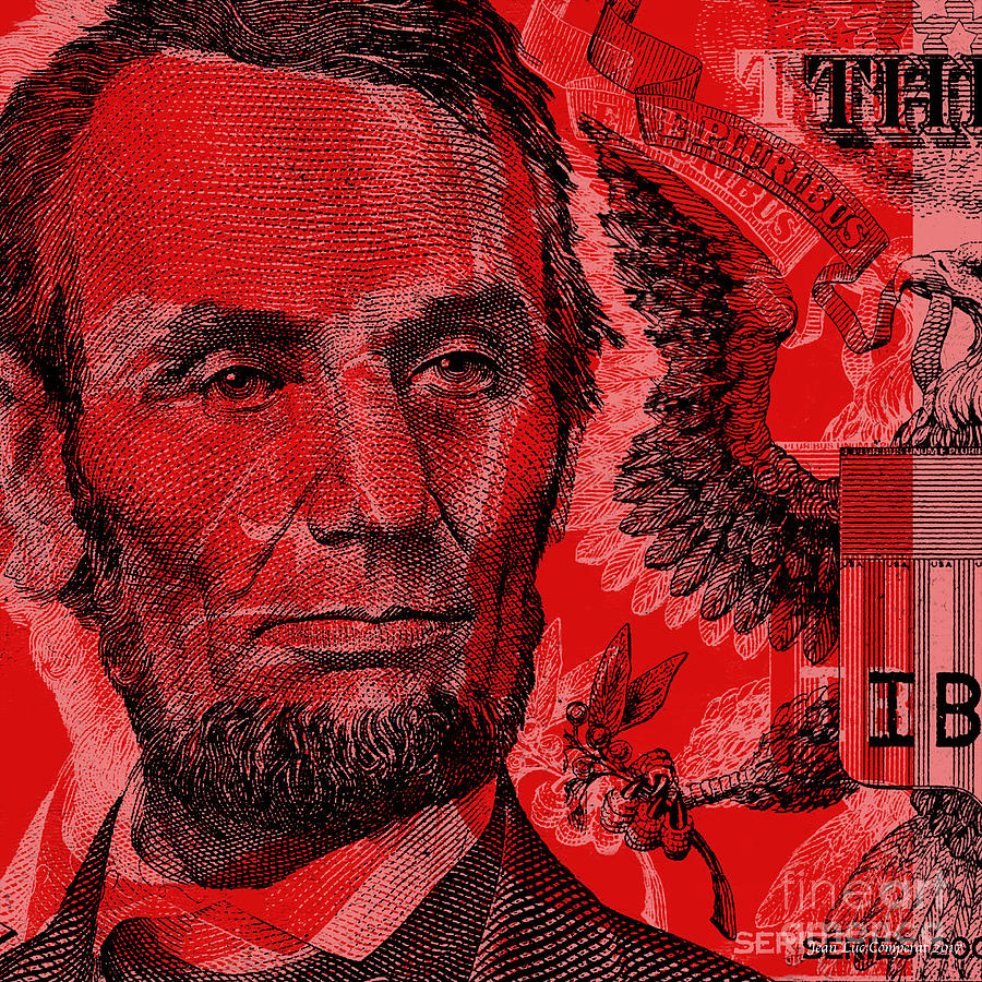 Abraham Lincoln Digital Art - Abraham Lincoln Pop Art by Jean luc Comperat
