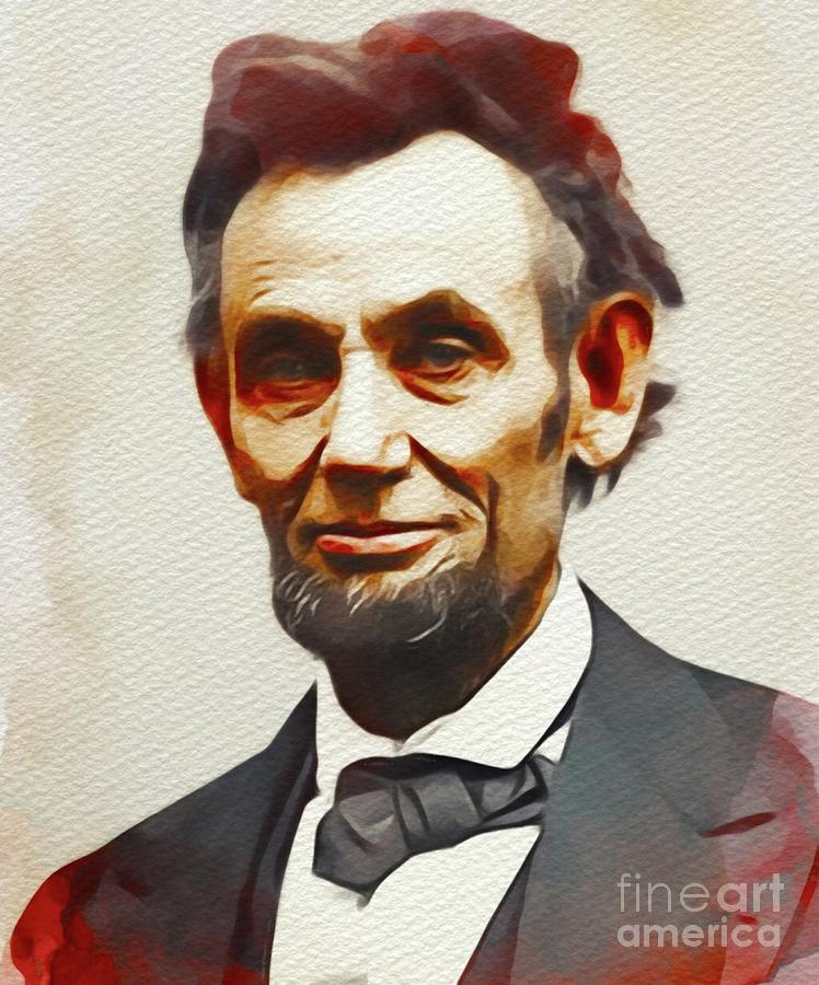 Abraham Lincoln, President of the U.S.A. Painting by Esoterica Art Agency