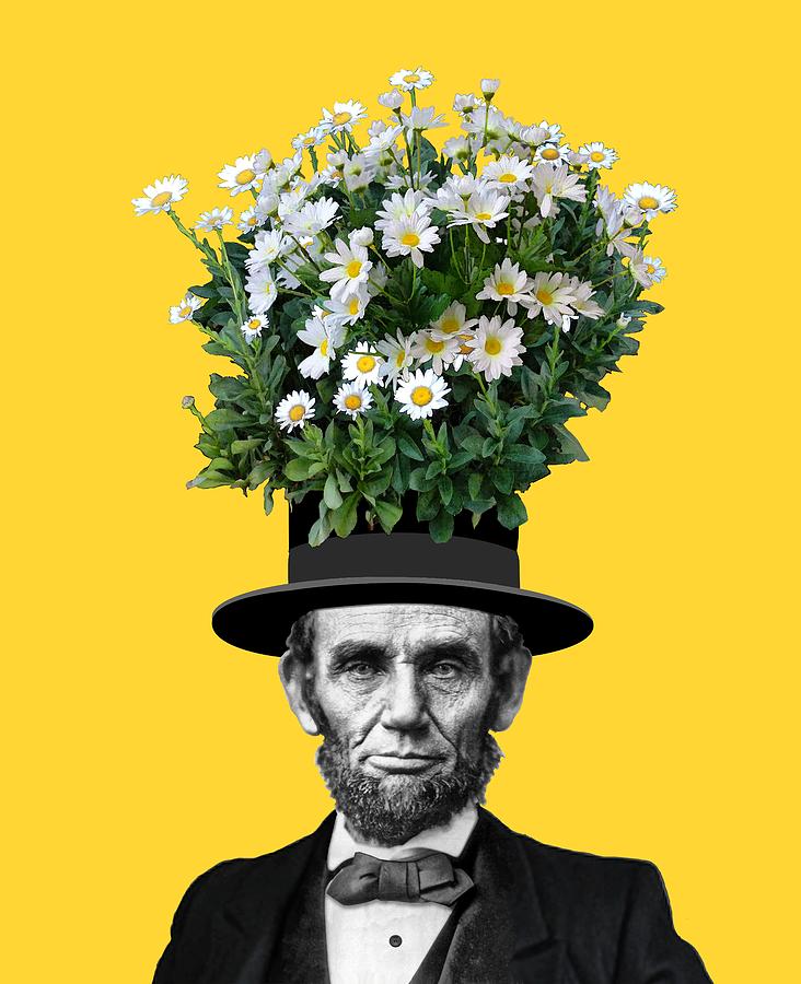 Abraham Lincoln Presidential Daisies Digital Art by Garaga Designs