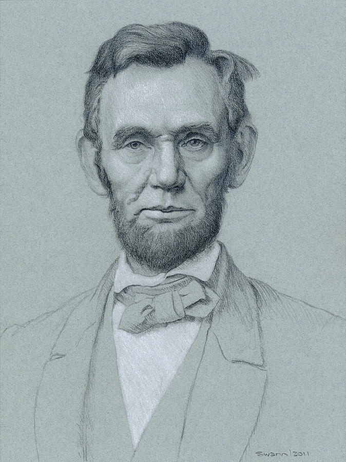 Abraham Lincoln Drawing by Swann Smith