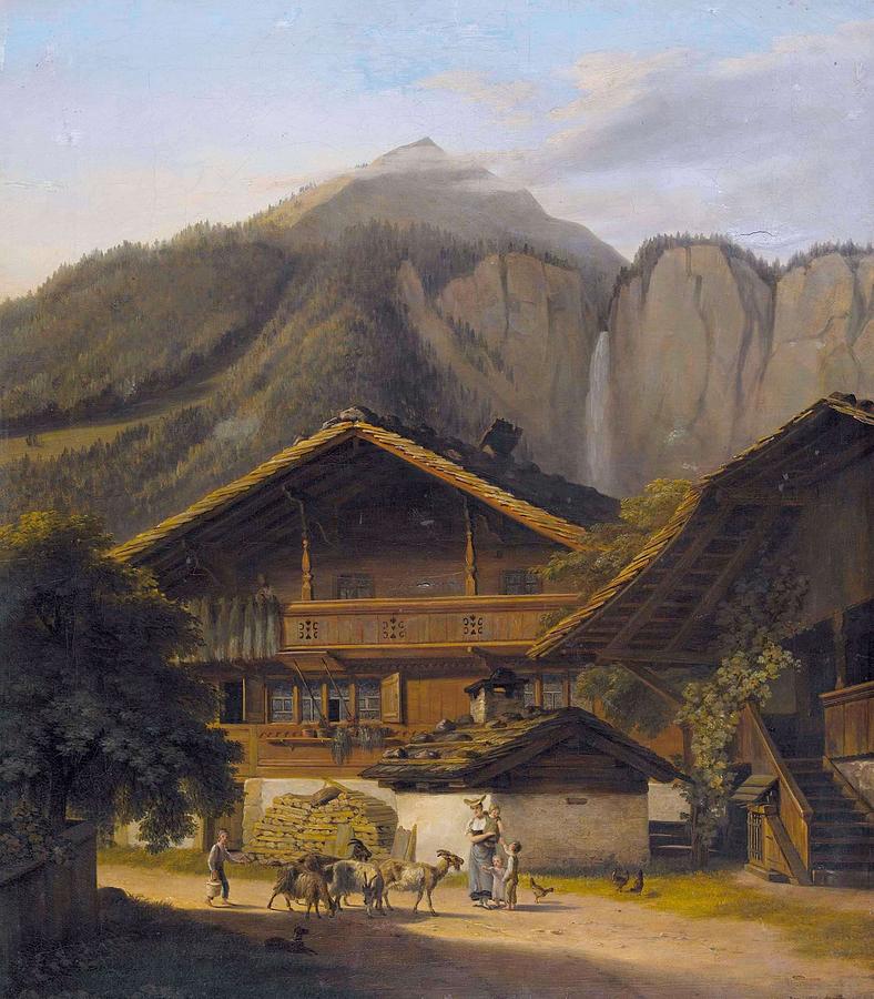 Abraham Sigmund von Bonstetten, Weiler in the Bernese Oberland with ...