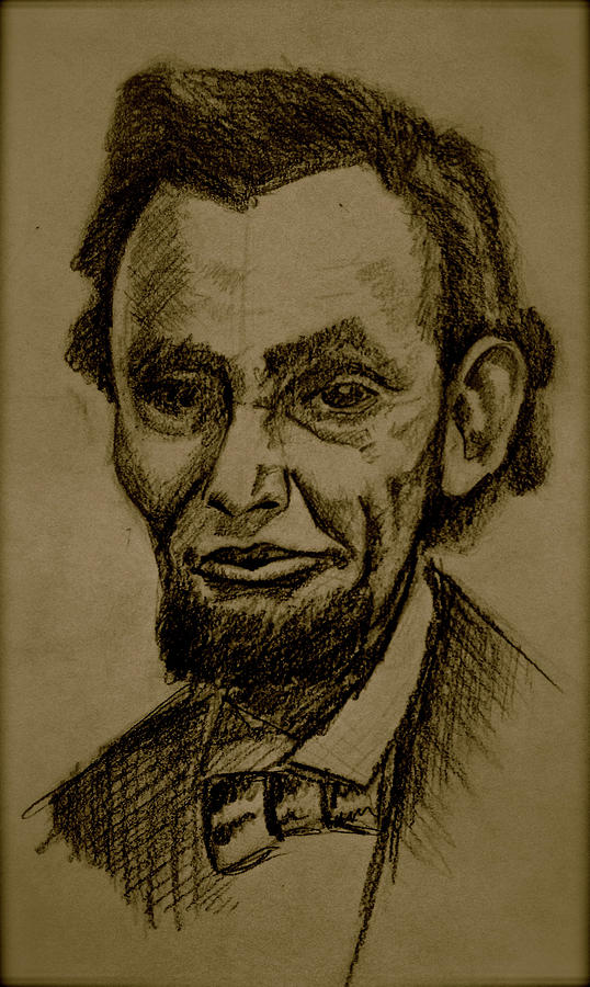 Abraham Lincoln Drawing - Abrahams lincoln. by Katie Ransbottom