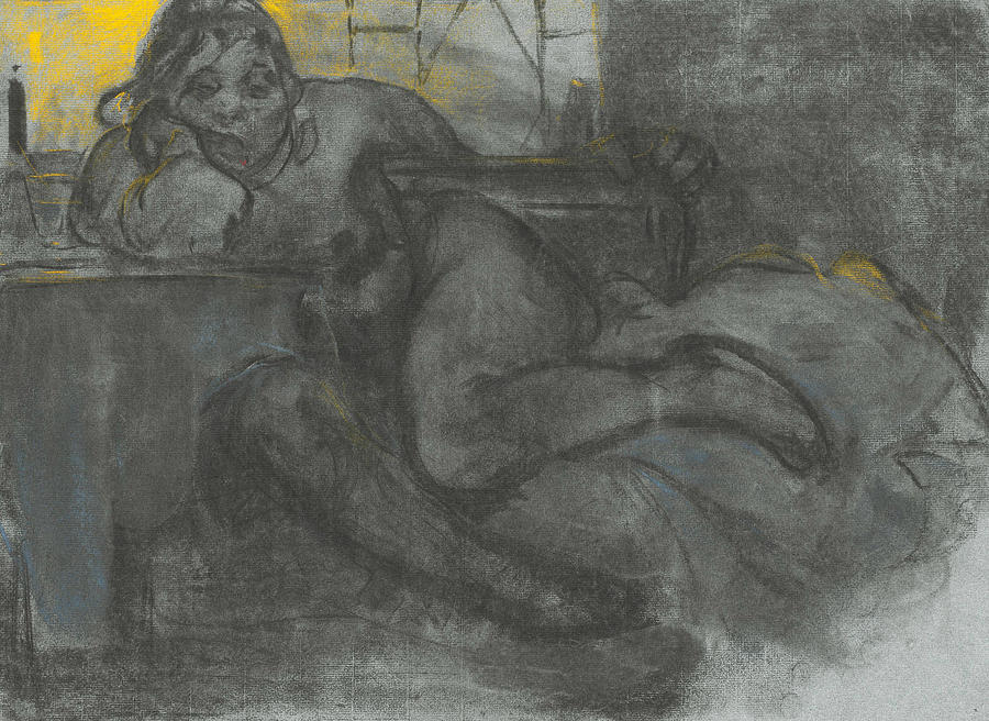 Absinth  Drawing by Alfons Mucha