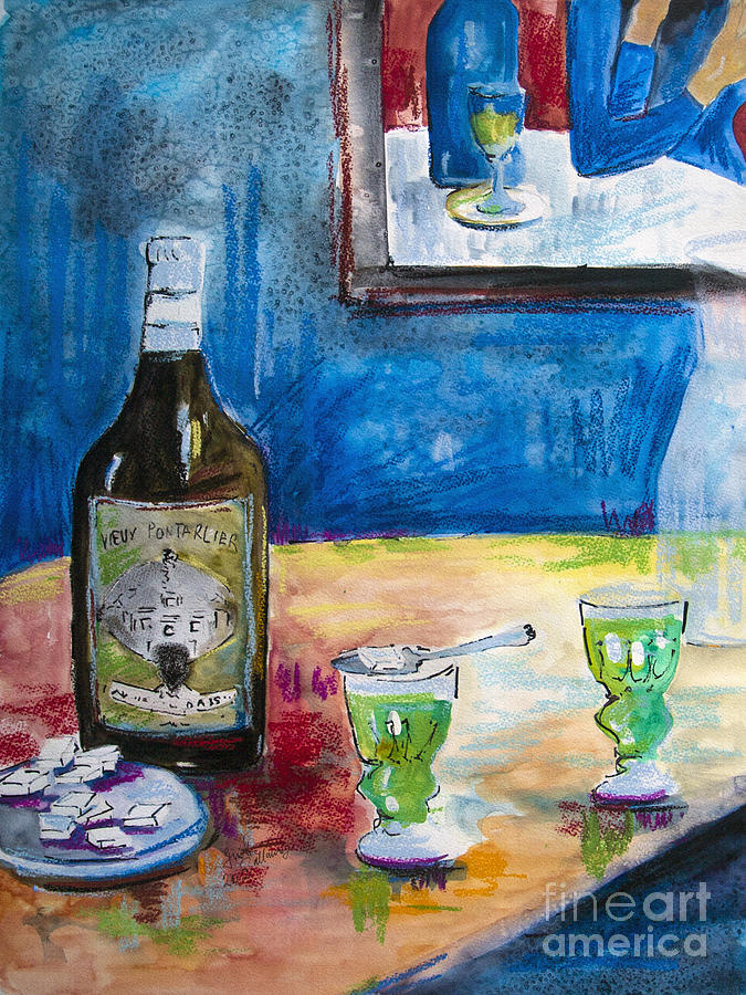 Absinthe For Two Painting by Ginette Callaway