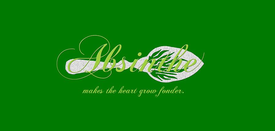 Absinthe Makes The Heart Grow Fonder - T-Shirt Digital Art by Robert J Sadler